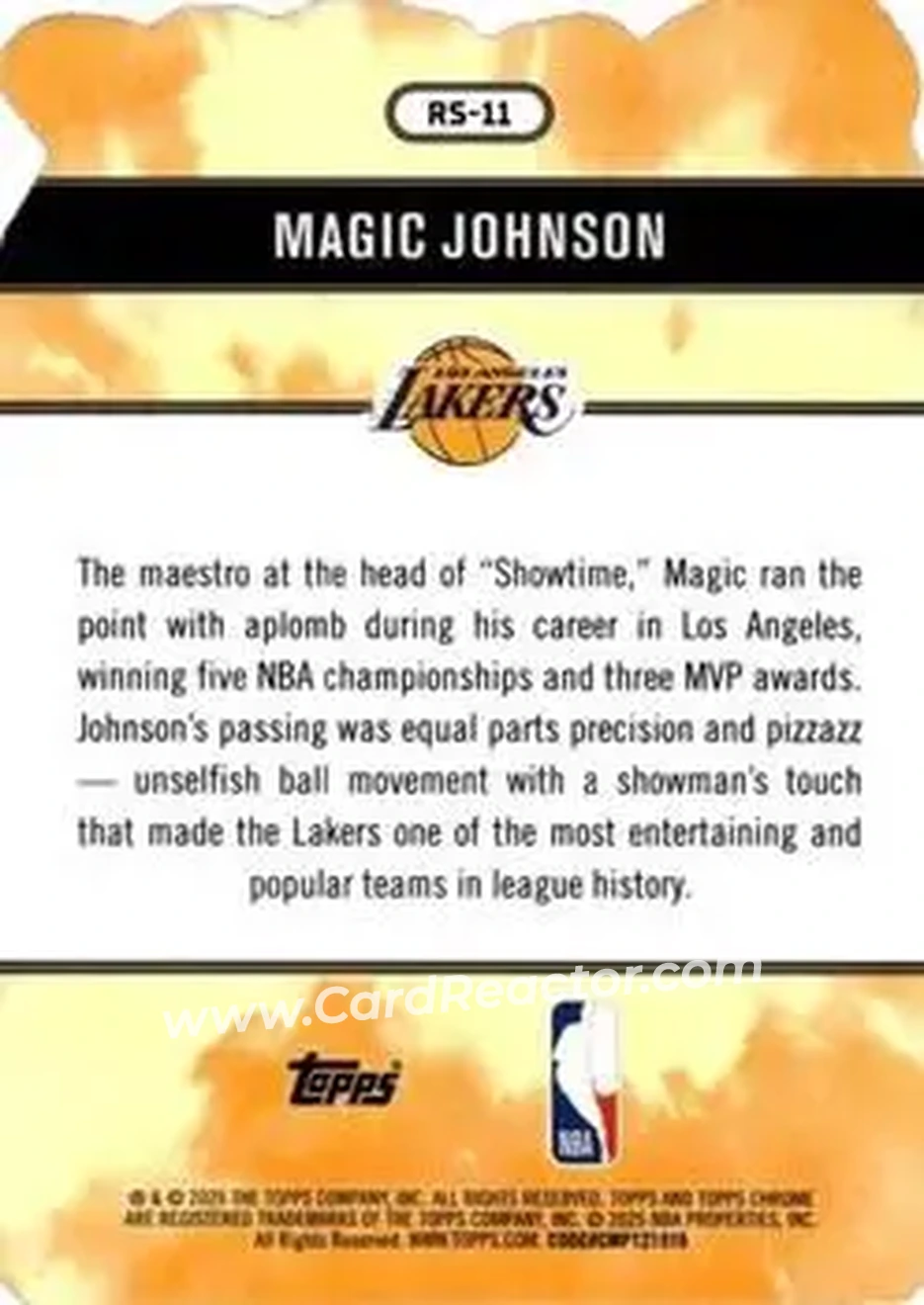 2025-26 Topps Chrome - Rock Stars #RS-11 - Magic Johnson - Los Angeles Lakers