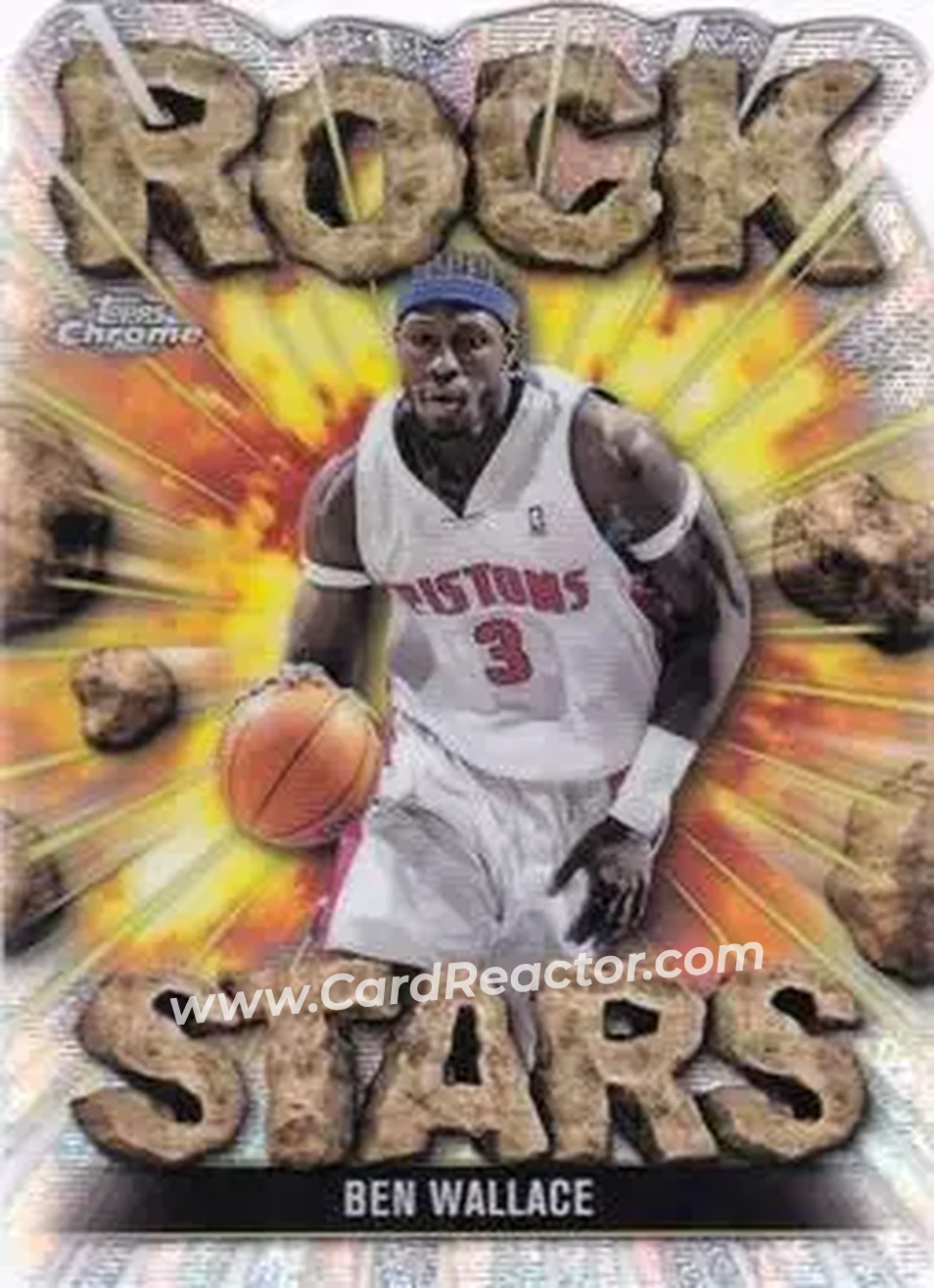 2025-26 Topps Chrome - Rock Stars #RS-14 - Ben Wallace - Detroit Pistons 2025-26 Topps Chrome - Rock Stars #RS-14 - Ben Wallace - Detroit Pistons