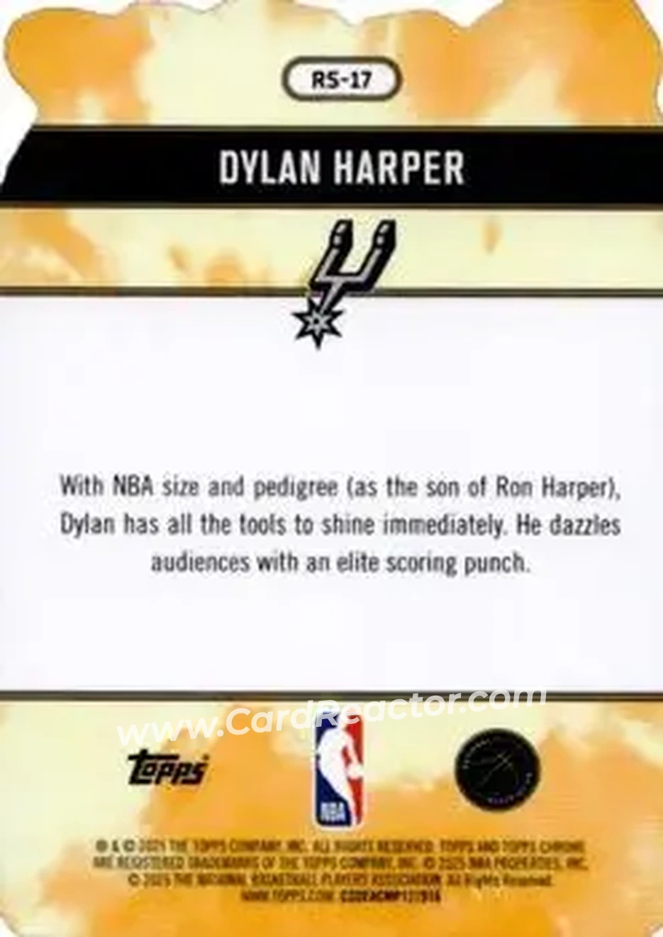 2025-26 Topps Chrome - Rock Stars #RS-17 - Dylan Harper - San Antonio Spurs