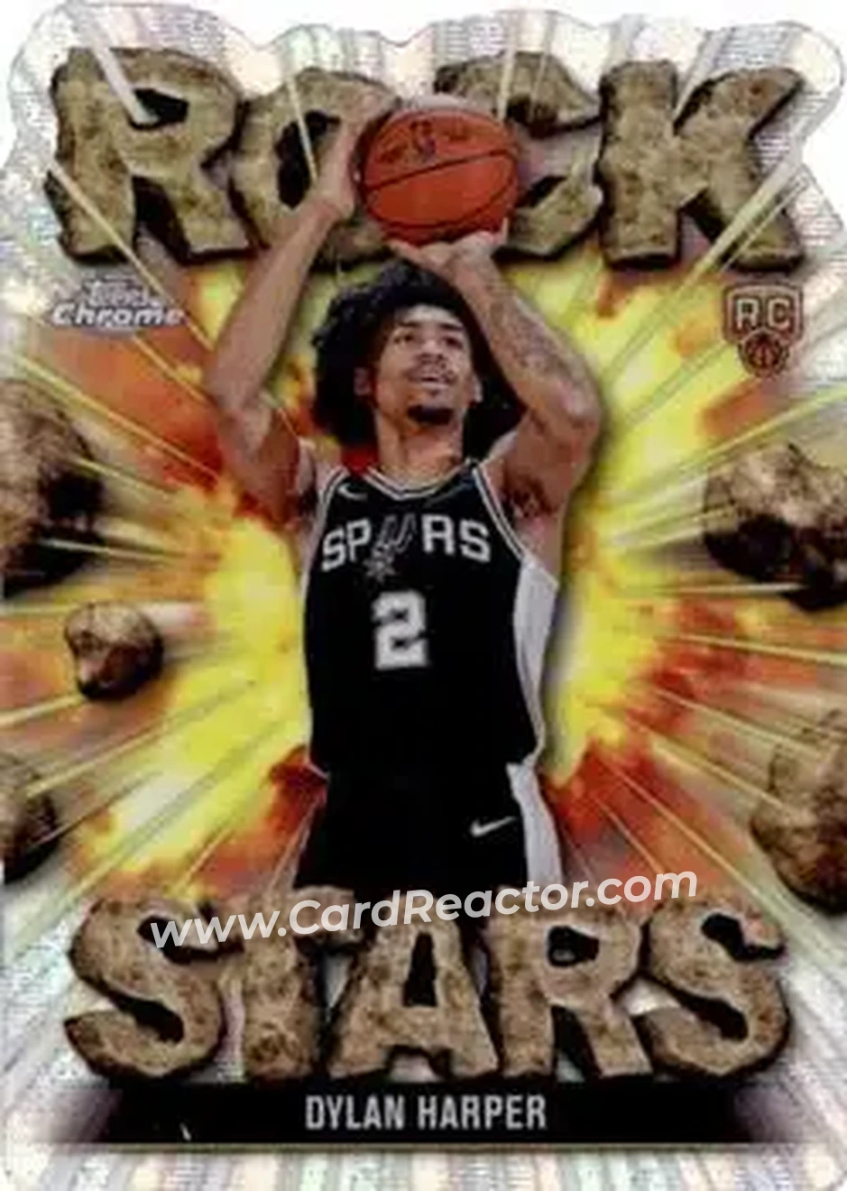 2025-26 Topps Chrome - Rock Stars #RS-17 - Dylan Harper - San Antonio Spurs