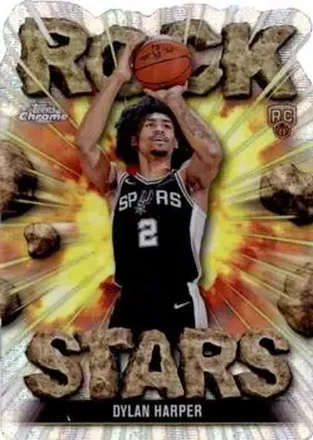 2025-26 Topps Chrome - Rock Stars #RS-17 - Dylan Harper - San Antonio Spurs 2025-26 Topps Chrome - Rock Stars #RS-17 - Dylan Harper - San Antonio Spurs