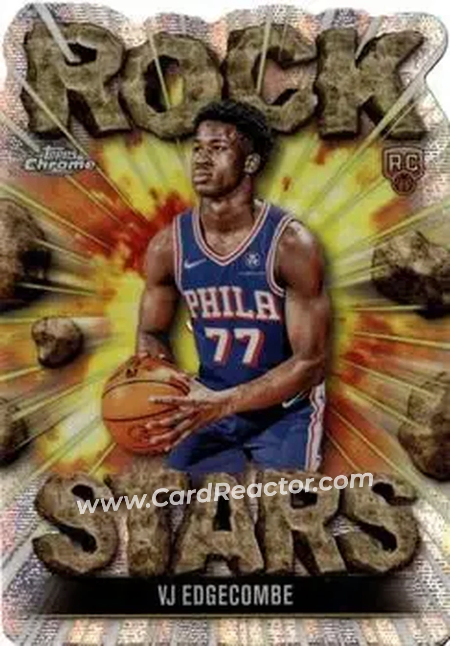 2025-26 Topps Chrome - Rock Stars #RS-18 - VJ Edgecombe - Philadelphia 76ers 2025-26 Topps Chrome - Rock Stars #RS-18 - VJ Edgecombe - Philadelphia 76ers