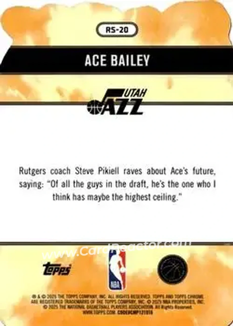 2025-26 Topps Chrome - Rock Stars #RS-20 - Ace Bailey - Utah Jazz