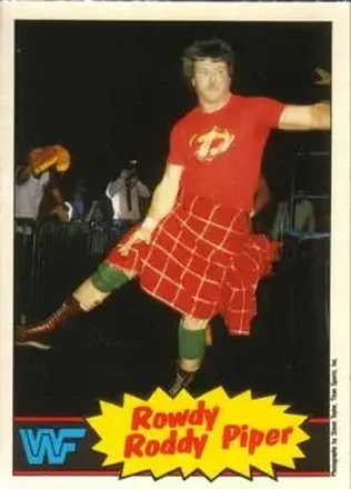 1985 O-Pee-Chee WWF Pro Wrestling Stars #7 - Rowdy Roddy Piper