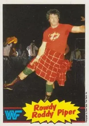 1985 Topps WWF Pro Wrestling Stars #7 - Rowdy Roddy Piper