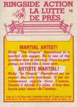 1985 O-Pee-Chee WWF Pro Wrestling Stars Series 2 #16 - Card #16 - Back
