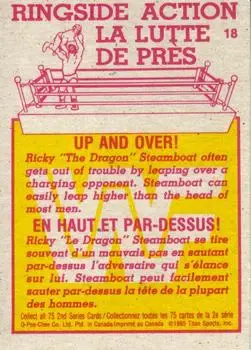 1985 O-Pee-Chee WWF Pro Wrestling Stars Series 2 #18 - Card #18 - Back