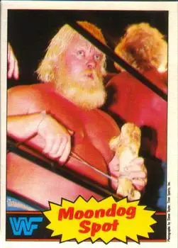 1985 O-Pee-Chee WWF Pro Wrestling Stars #19 - Moondog Spot - Front