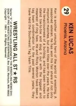 1983 Wrestling All Stars Series A #29 - Ken Lucas