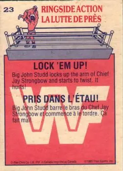 1985 O-Pee-Chee WWF Pro Wrestling Stars #23 - Card #23 - Back