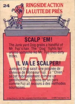 1985 O-Pee-Chee WWF Pro Wrestling Stars #24 - Card #24 - Back