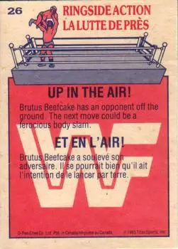 1985 O-Pee-Chee WWF Pro Wrestling Stars #26 - Card #26 - Back