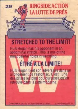 1985 O-Pee-Chee WWF Pro Wrestling Stars #29 - Card #29