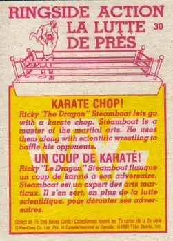 1985 O-Pee-Chee WWF Pro Wrestling Stars Series 2 #30 - Card #30 - Back
