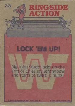 1985 Topps WWF Pro Wrestling Stars #23 - Card #23 - Back