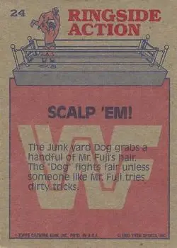 1985 Topps WWF Pro Wrestling Stars #24 - Card #24 - Back