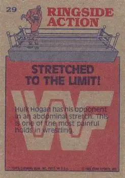 1985 Topps WWF Pro Wrestling Stars #29 - Card #29 - Back 1985 Topps WWF Pro Wrestling Stars #29 - Card #29 - Back