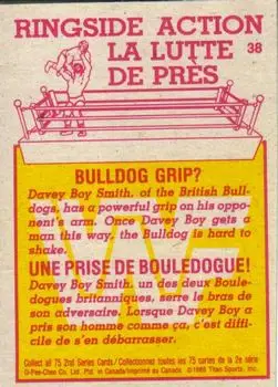 1985 O-Pee-Chee WWF Pro Wrestling Stars Series 2 #38 - Card #38 - Back 1985 O-Pee-Chee WWF Pro Wrestling Stars Series 2 #38 - Card #38 - Back