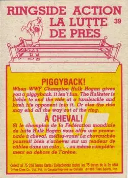 1985 O-Pee-Chee WWF Pro Wrestling Stars Series 2 #39 - Card #39 - Back
