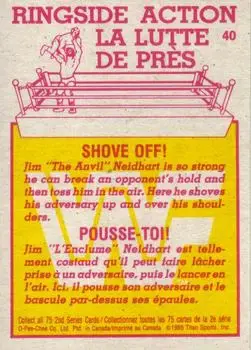 1985 O-Pee-Chee WWF Pro Wrestling Stars Series 2 #40 - Card #40 - Back 1985 O-Pee-Chee WWF Pro Wrestling Stars Series 2 #40 - Card #40 - Back