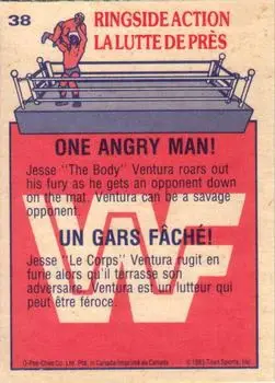 1985 O-Pee-Chee WWF Pro Wrestling Stars #38 - Card #38 - Back