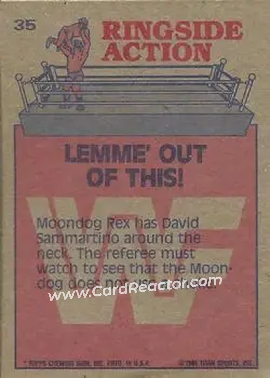 1985 Topps WWF Pro Wrestling Stars #35 - Card #35 1985 Topps WWF Pro Wrestling Stars #35 - Card #35