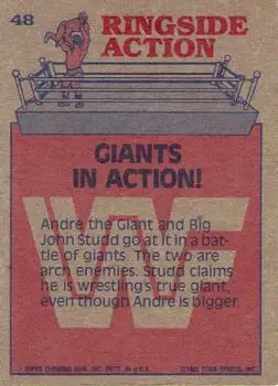 1985 Topps WWF Pro Wrestling Stars #48 - Card #48