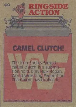 1985 Topps WWF Pro Wrestling Stars #49 - Card #49 - Back