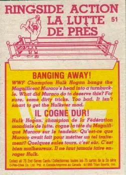 1985 O-Pee-Chee WWF Pro Wrestling Stars Series 2 #51 - Card #51 - Back