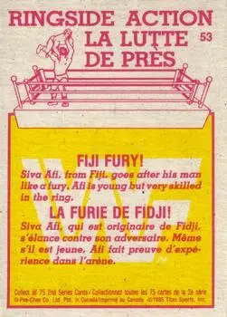 1985 O-Pee-Chee WWF Pro Wrestling Stars Series 2 #53 - Card #53 - Back