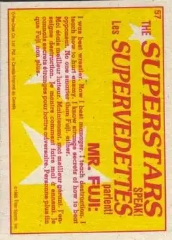 1985 O-Pee-Chee WWF Pro Wrestling Stars Series 2 #57 - Card #57 - Back