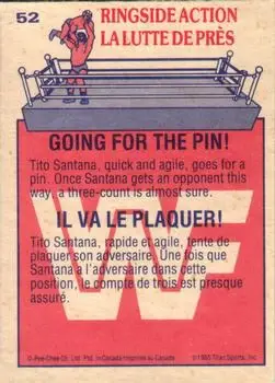 1985 O-Pee-Chee WWF Pro Wrestling Stars #52 - Card #52 - Back