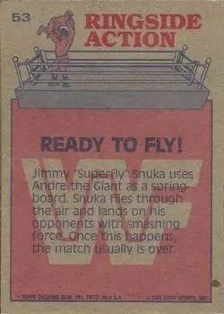 1985 Topps WWF Pro Wrestling Stars #53 - Card #53
