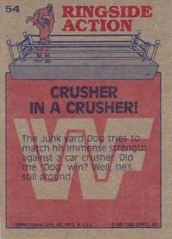 1985 Topps WWF Pro Wrestling Stars #54 - Card #54 - Back 1985 Topps WWF Pro Wrestling Stars #54 - Card #54 - Back