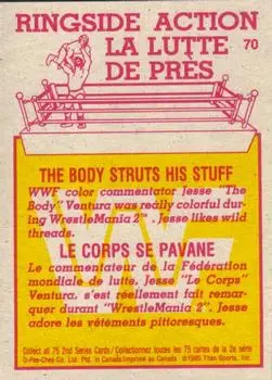 1985 O-Pee-Chee WWF Pro Wrestling Stars Series 2 #70 - Card #70 - Back 1985 O-Pee-Chee WWF Pro Wrestling Stars Series 2 #70 - Card #70 - Back