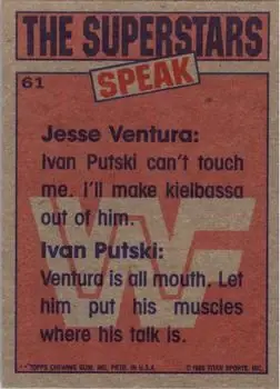 1985 Topps WWF Pro Wrestling Stars #61 - Card #61