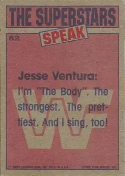 1985 Topps WWF Pro Wrestling Stars #62 - Card #62 - Back 1985 Topps WWF Pro Wrestling Stars #62 - Card #62 - Back