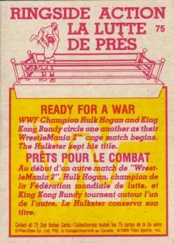 1985 O-Pee-Chee WWF Pro Wrestling Stars Series 2 #75 - Card #75