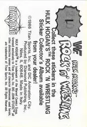 1986 Hulk Hogan's Rock 'n' Wrestling Stickers #1 - Card #1 - Back 1986 Hulk Hogan's Rock 'n' Wrestling Stickers #1 - Card #1 - Back