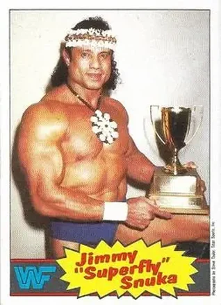 1986 Scanlens WWF Pro Wrestler #6 - Superfly Jimmy Snuka