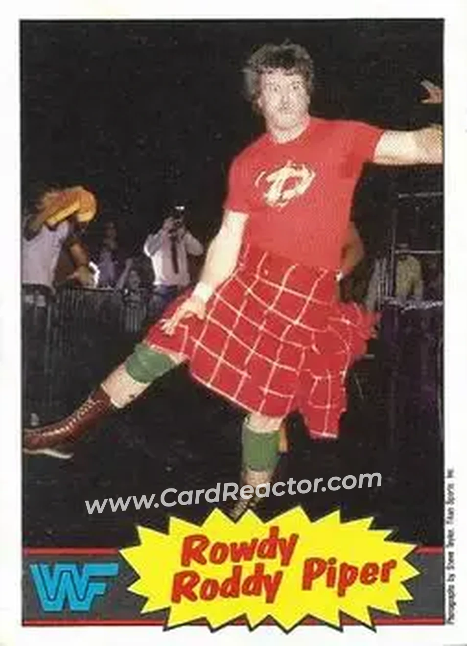 1986 Scanlens WWF Pro Wrestler #7 - Rowdy Roddy Piper