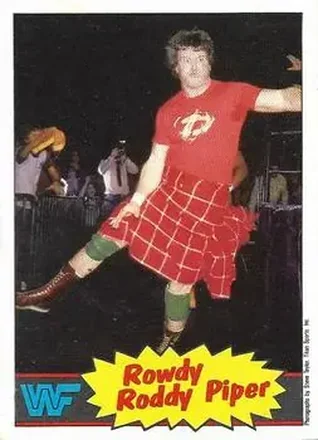 1986 Scanlens WWF Pro Wrestler #7 - Rowdy Roddy Piper