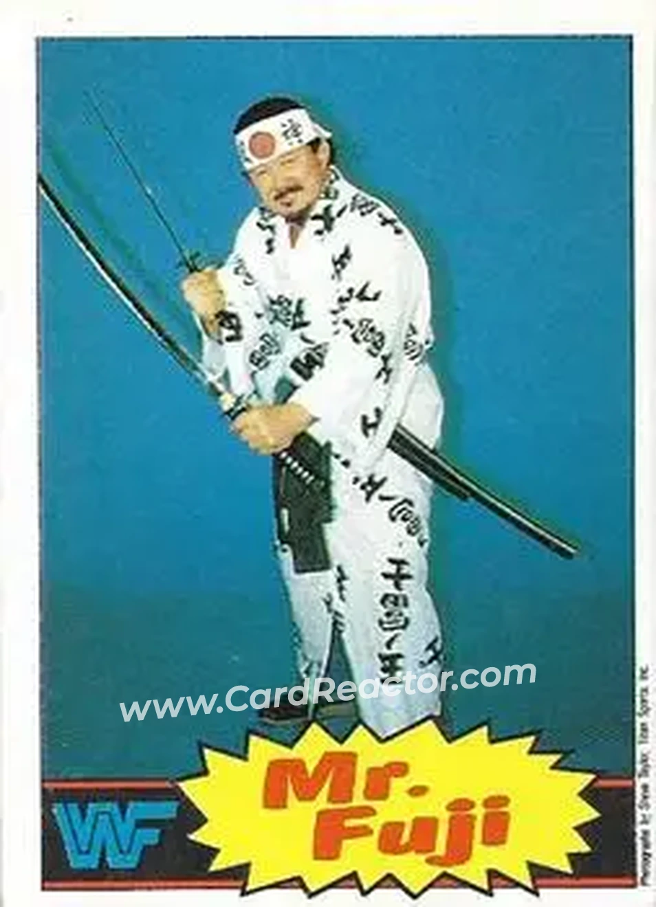 1986 Scanlens WWF Pro Wrestler #17 - Mr. Fuji