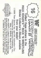 1986 Hulk Hogan's Rock 'n' Wrestling Stickers #16 - Card #16