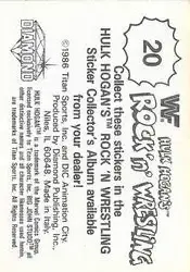 1986 Hulk Hogan's Rock 'n' Wrestling Stickers #20 - Card #20