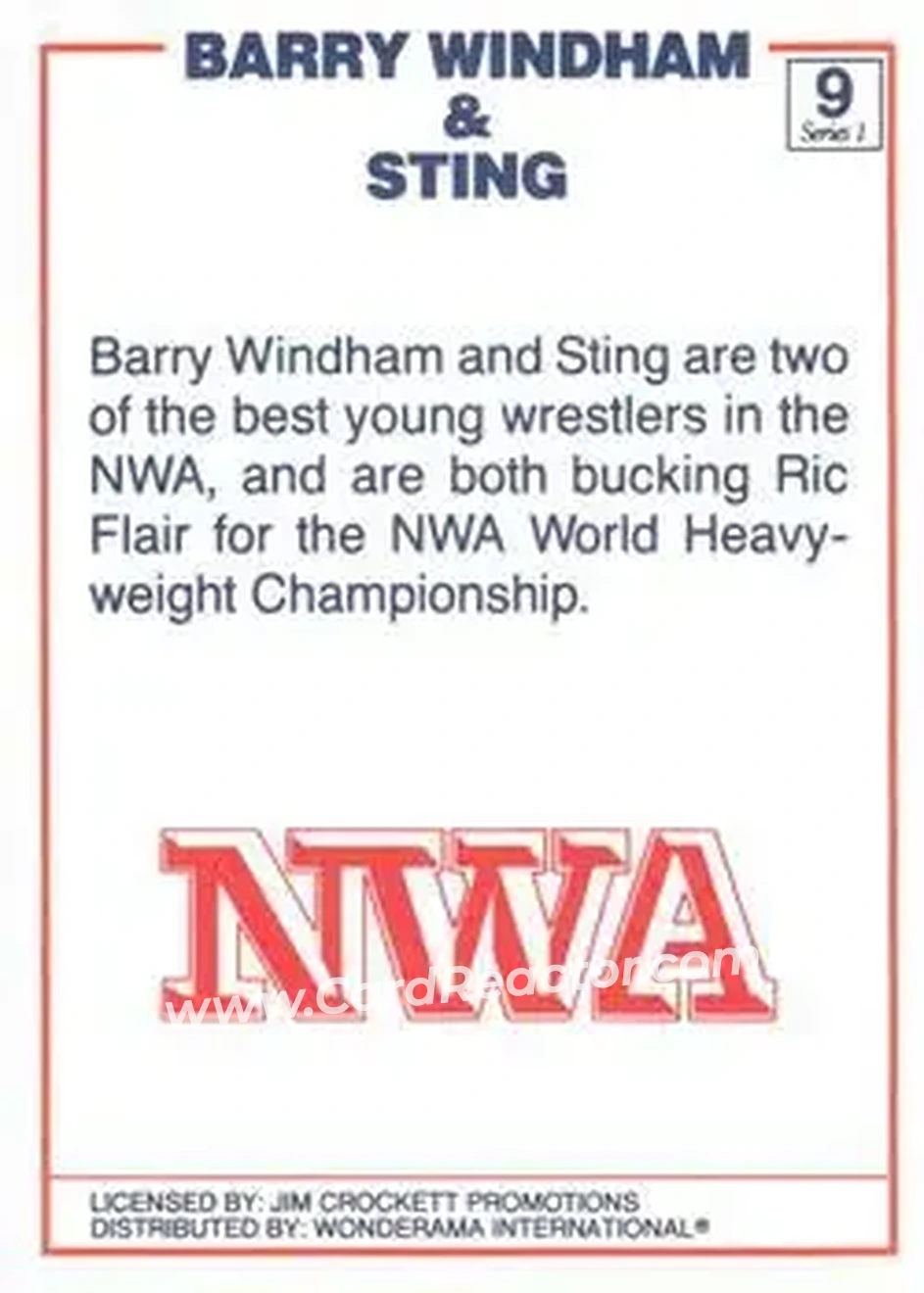 1988 Wonderama NWA #9 - Card #9