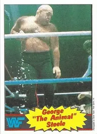 1986 Scanlens WWF Pro Wrestler #21 - George "The Animal" Steele