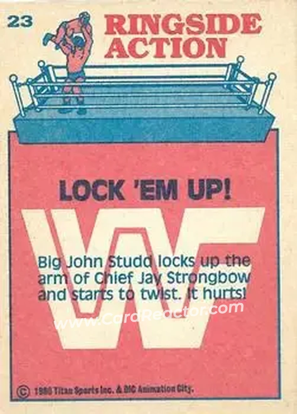1986 Scanlens WWF Pro Wrestler #23 - Card #23