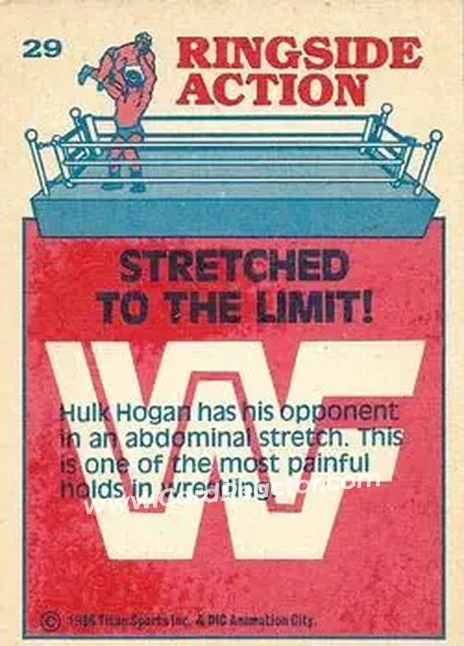1986 Scanlens WWF Pro Wrestler #29 - Card #29