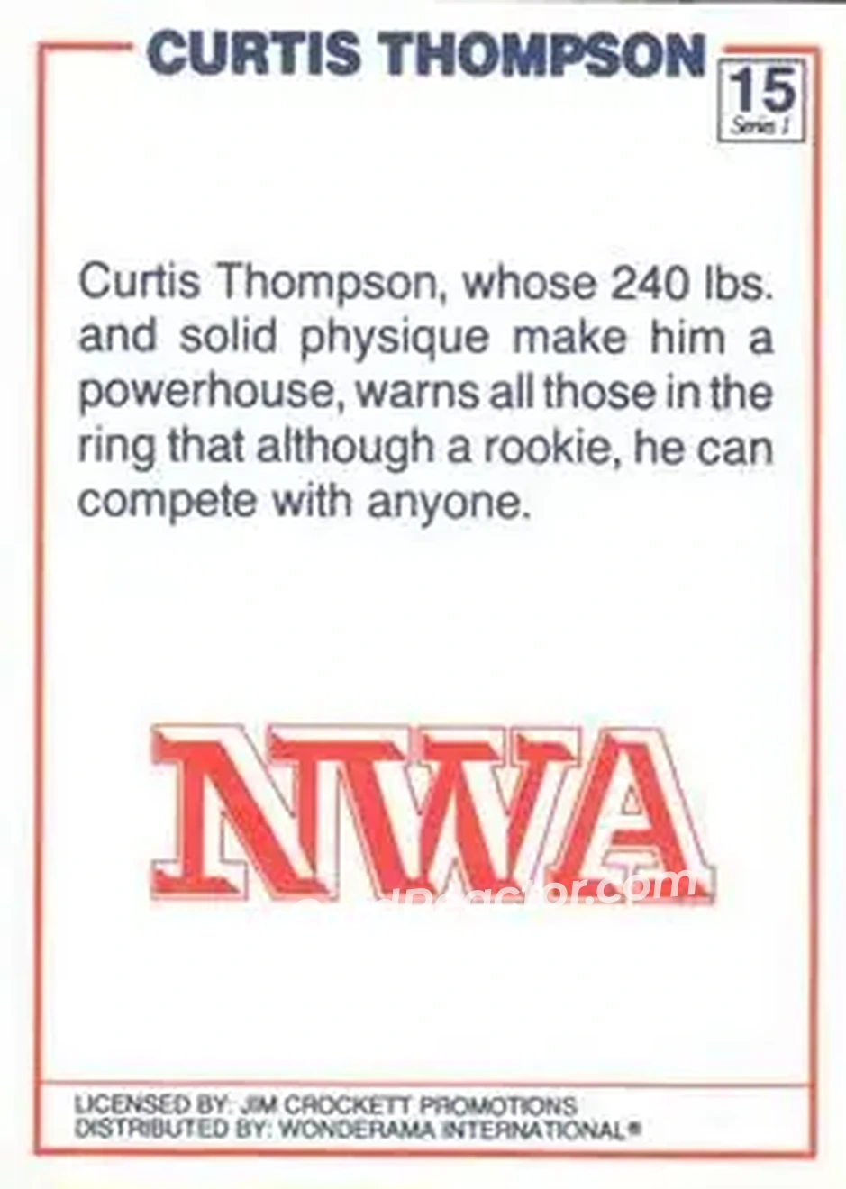 1988 Wonderama NWA #15 - Curtis Thompson
